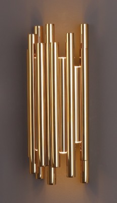 Zidna lampa LED ORGANIC W0187D, prigušiva, zlatna