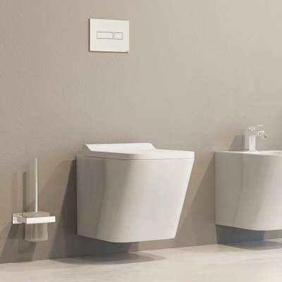 Viseći WC FONTANA sa soft-close sjedalom, 49 x 35 cm, sjaj bijela