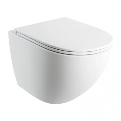 Viseća WC školjka OTTAWA COMFORT, meko zatvaranje, 54 x 37 cm, mat bijela