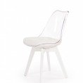 Blagovaonska stolica K245, prozirno/bijela