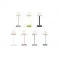 Stolna lampa LOLA SLIM 30, baterija, roze zlato