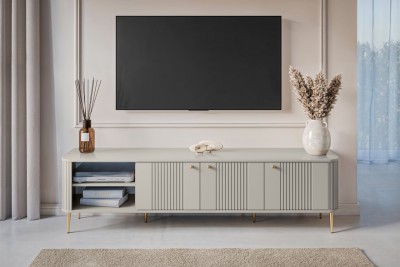 TV ormarić VESPER, 187 cm, s otvorenim dijelom, kašmir