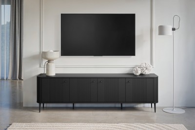 TV komoda VESPER, 187 cm, crna