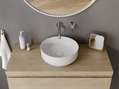Nadpultni umivaonik CLEA CERA-LINE, 34,5 cm, sjajna bijela