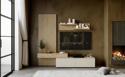 Dnevni regal CAMINO, kašmir / hrast artisan