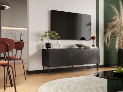 TV ormar SIENA, 150 cm, crna