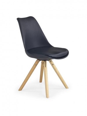 Blagovaonska stolica K201, crna eko koža