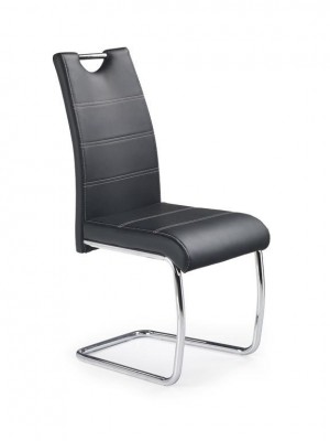 Blagovaonska stolica K211 od eko kože, crna
