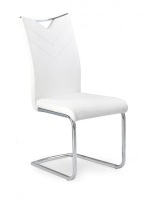 Blagovaonska stolica K224 od eko kože bijele boje