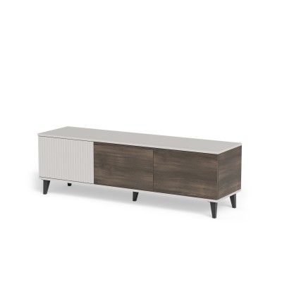 TV ormar RANDOM 2, 150 cm, kašmir/orah/crna