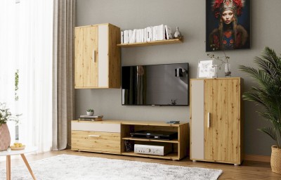 Dnevni regal BENSON, artisan hrast/kašmir