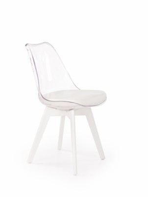 Blagovaonska stolica K245, prozirno/bijela