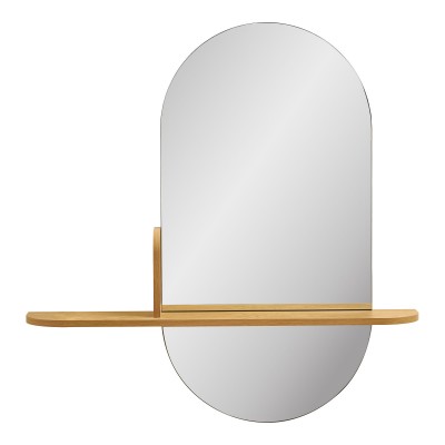 Ogledalo s policom BARCO, 92x94,5 cm, prirodno