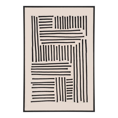 Lipari platno otisak, 100x3 cm, crna / bež
