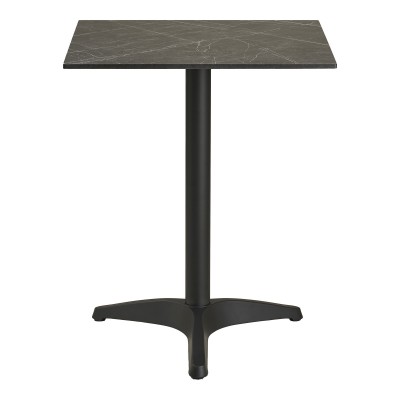 Vrtni stol BISTRO, 60 x 60 cm, aluminij, siva/crna