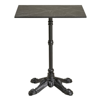 Vrtni stol BISTRO, 60 x 60 cm, siva/crna