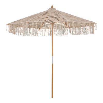 Pleteni suncobran MARTOS, ø250 cm, bež