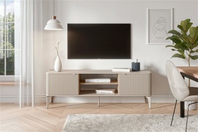 TV ormarić BELUCI, 160 cm, kašmir / hrast cremona