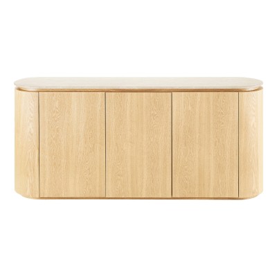 Larvik kredenc, 180x40 cm, prirodno / off-white