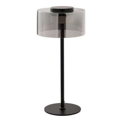 Cholet stolna lampa, 20x20 cm, crna / prozirna
