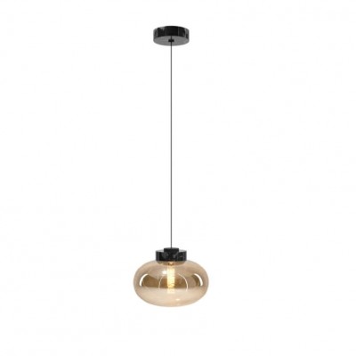 Visilica Maxlight Moonstone, P0516, jantarno staklo + crni mramor