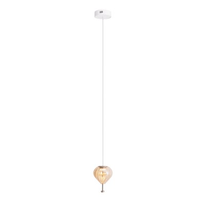 Visilica Maxlight Palloncini I, P0575, bijela + krom + jantarno staklo