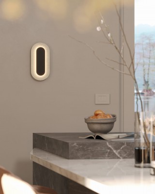 Zidna svjetiljka Maxlight Travertino Oval 10w, W0393, crna