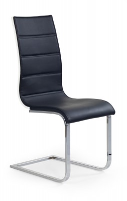 Blagovaonska stolica K104 od eko kože, crno/bijela