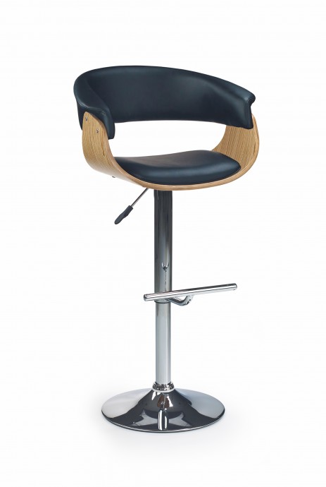 Barska stolica H45, svijetli hrast/crna