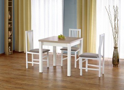 Blagovaonski stol GRACJAN, sonoma hrast/bijeli