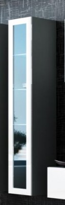 Visoka vitrina VIGO 180, sivo/bijela