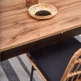 Blagovaonski stol GREG, hrast wotan/crna