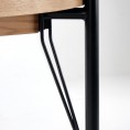 Blagovaonski stol na razvlačenje INFERNO hrast natur/crna