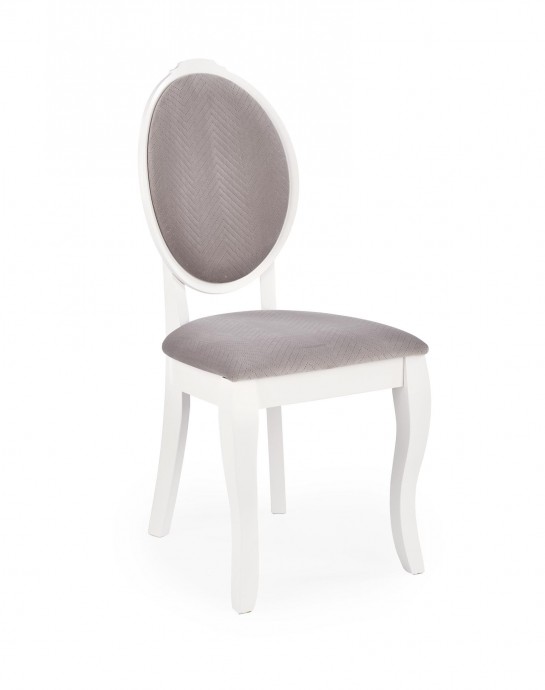 Masivna blagovaonska stolica VELO, bijela/siva