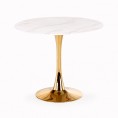 CASEMIRO okrugli stol, bijeli mramor/zlato