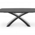 Blagovaonski stol na razvlačenje SILVESTRO, tamno siva/crna