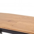 Blagovaonski stol na razvlačenje GUSTAVO, zlatni hrast/crna