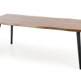 Blagovaonski stol na razvlačenje DICKSON 120-180/80 cm, natural/crni