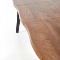 Blagovaonski stol na razvlačenje DICKSON 120-180/80 cm, natural/crni