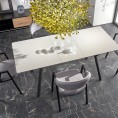 Blagovaonski stol na razvlačenje BARLOG 2, svijetlo siva/crna