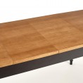 Blagovaonski stol na razvlačenje ROCOCO, tamni hrast/crni