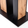 Blagovaonski stol na razvlačenje DOLOMIT, hrast wotan/crna