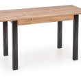 Blagovaonski stol na razvlačenje GINO, wotan hrast/crna