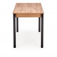Blagovaonski stol na razvlačenje GINO, wotan hrast/crna