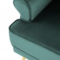 Fotelja SANTI tamno zelena/zlatna