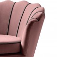 ANGELO fotelja, roza/crna