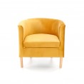 CLUBBY II fotelja, senf žuta/drvene noge