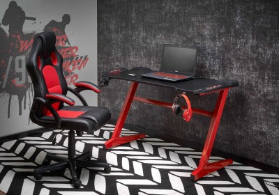 Kompjuterski stol B49, crno/crveni