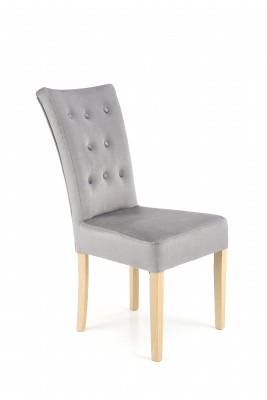 Blagovaonska stolica VERMONT, medeni hrast/siva