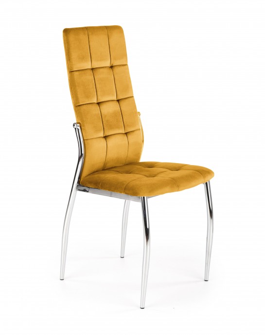 Blagovaonska stolica K416, baršun, žuta